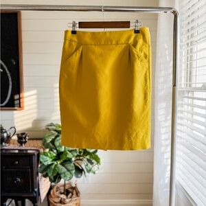 J. Crew Vibrant Yellow Pencil Skirt